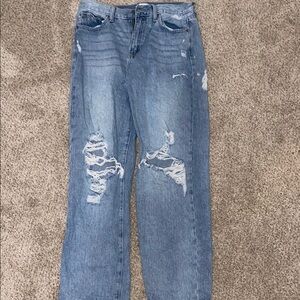 Distressed Blue Women's Jeans